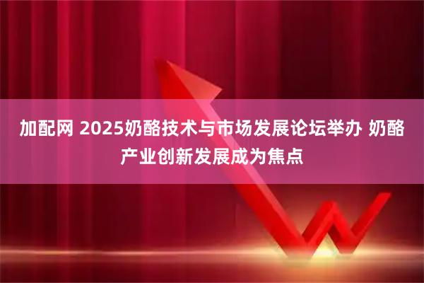 加配网 2025奶酪技术与市场发展论坛举办 奶酪产业创新发展成为焦点