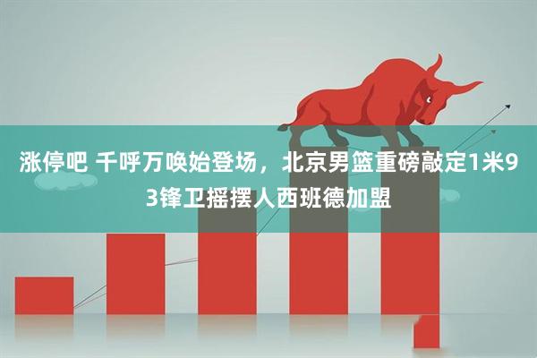 涨停吧 千呼万唤始登场，北京男篮重磅敲定1米93锋卫摇摆人西班德加盟