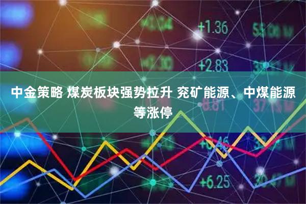 中金策略 煤炭板块强势拉升 兖矿能源、中煤能源等涨停
