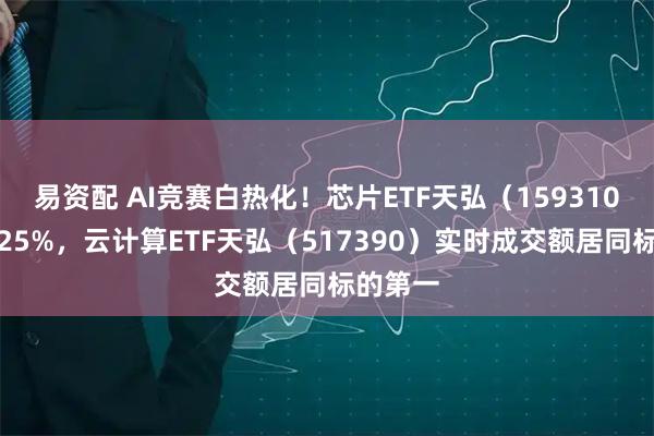 易资配 AI竞赛白热化！芯片ETF天弘（159310）涨超25%，云计算ETF天弘（517390）实时成交额居同标的第一